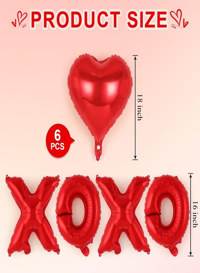 بالونات XOXO مقاس 16 بوصة، بالونات على شكل قلب مقاس 18 بوصة، بالون عيد الحب، لافتة بالونات فويل على شكل حب لحفلات الزفاف والخطوبة ويوم الصديقات وحفلات توديع العزوبية - Image 2